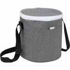 Round Recycled Cooler Bag for 9 Cans - Graphite - Right Angle