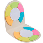Round Sticky Note Pad in Recycled Milk Carton - White - Detail Right Angle 2
