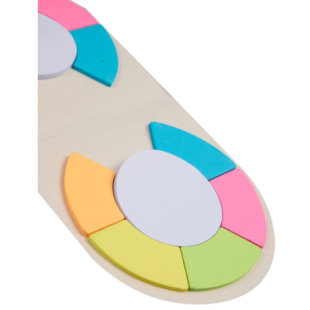 Round Sticky Note Pad in Recycled Milk Carton - White - Detail Right Angle
