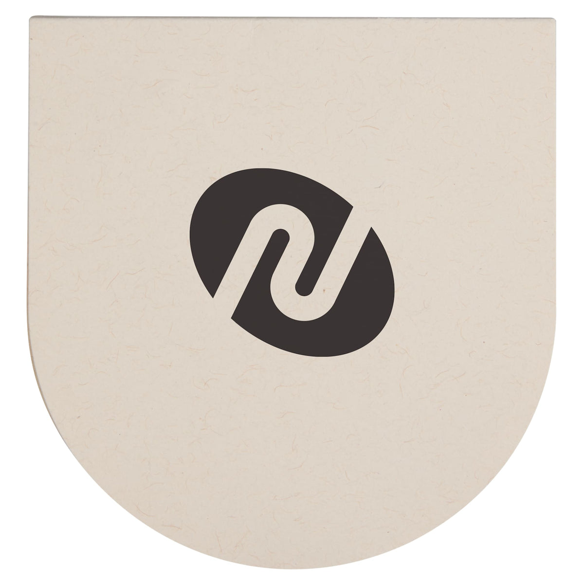 Round Sticky Note Pad in Recycled Milk Carton - White - Front
