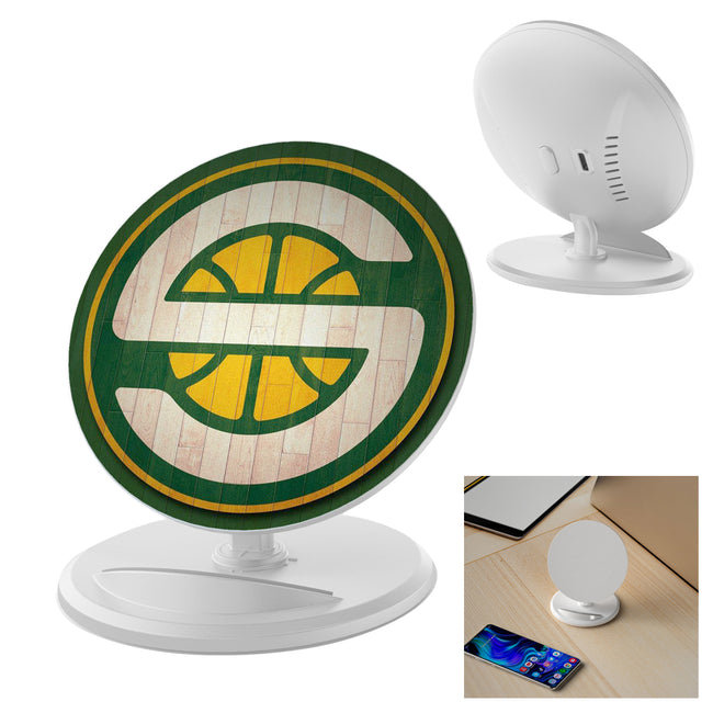 Round Wireless Charger and Stand, 10W Full Color