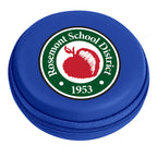 Round Zippered Travel Case for Electronics - Blue - Full Color