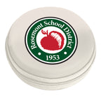 Round Zippered Travel Case for Electronics - White - Full Color