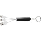 Route Light Up Logo Keychain Cable, 3-in-1 Laser Engraving - Black - Photo 3