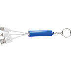 Route Light Up Logo Keychain Cable, 3-in-1 Laser Engraving - Royal - Photo 3