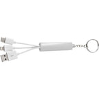 Route Light Up Logo Keychain Cable, 3-in-1 Laser Engraving - White - Photo 4