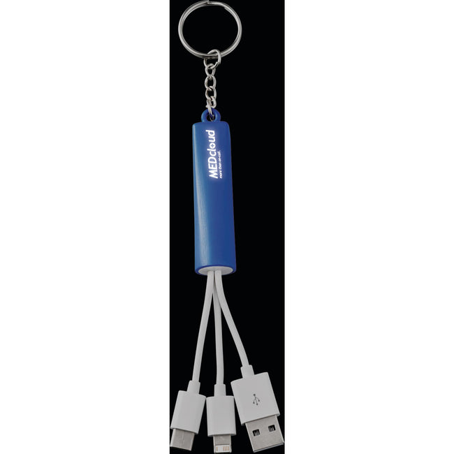 Route Light Up Logo Keychain Cable, 3-in-1