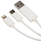 Route Light Up Logo Keychain Cable, 5-in-1 Laser Engraving - White - Detail 2