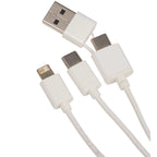 Route Light Up Logo Keychain Cable, 5-in-1 Laser Engraving - White - Detail 3
