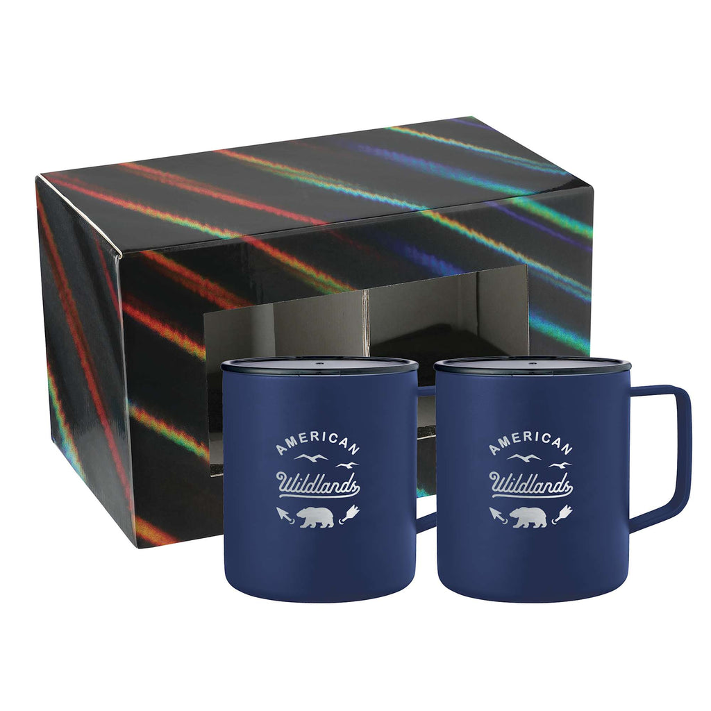 Rover Camp Mug Gift Set of 2, 14 oz - Navy - Front