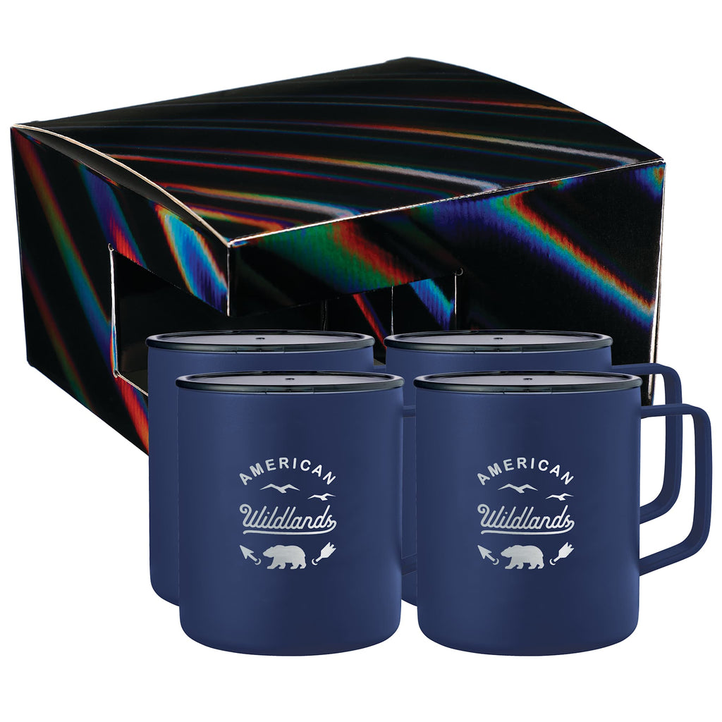 Rover Camp Mug Gift Set of 4, 14 oz - Navy - Front 2