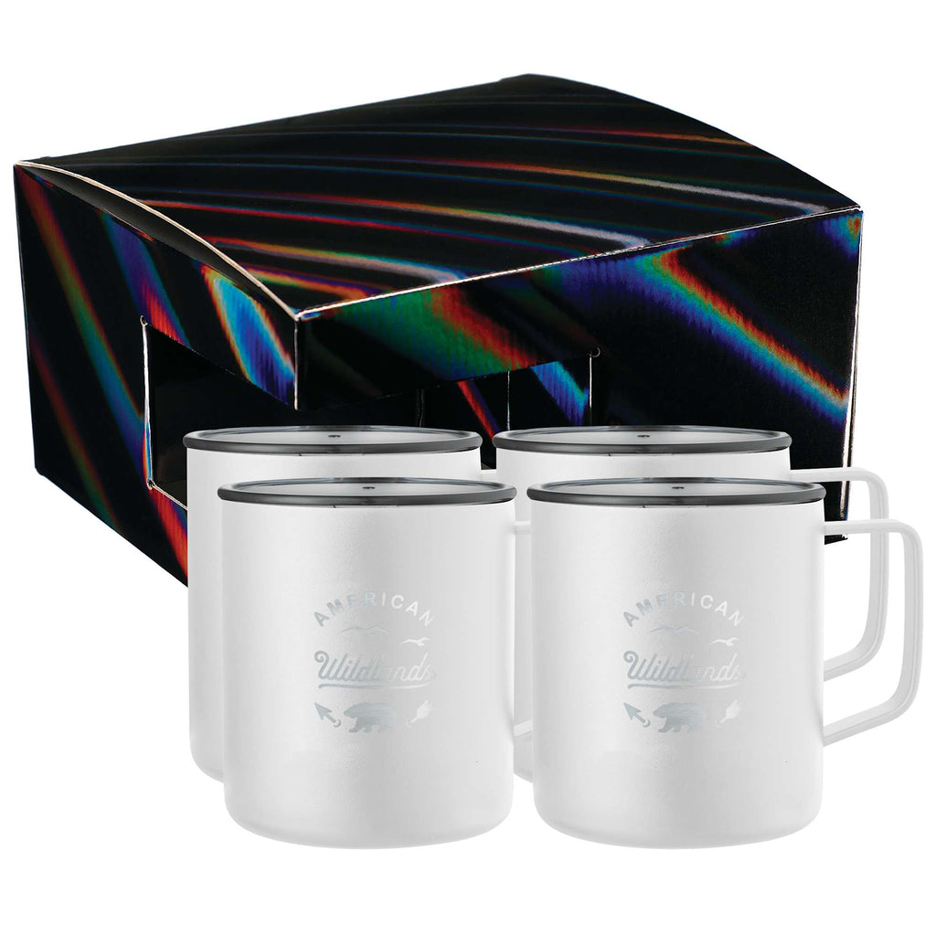 Rover Camp Mug Gift Set of 4, 14 oz - White - Front 2
