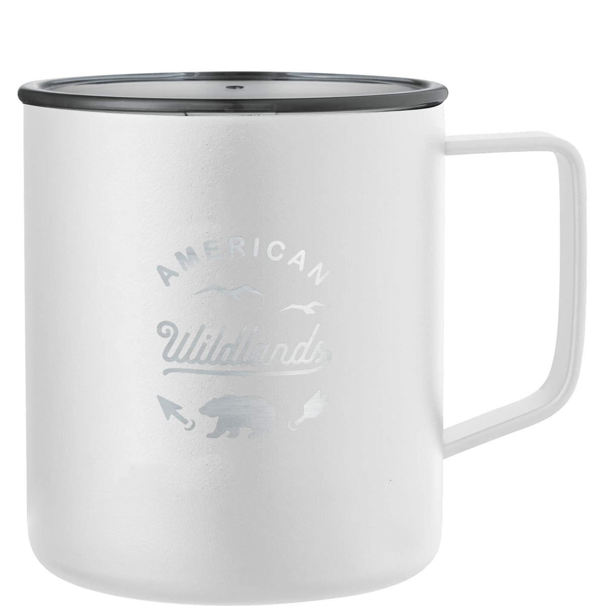 Rover Camp Mug with Copper Insulation, 14 oz Laser Engraving - White - Front