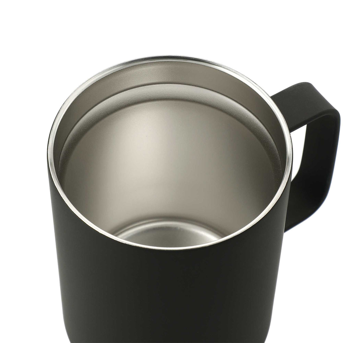 Rover Vacuum Insulated Camp Mug, 14 oz - Black - Right Angle 2