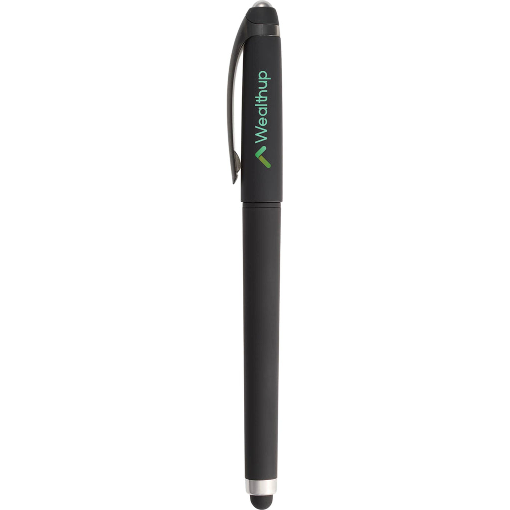 Rovio Rolling Ball Fidget Pen with Stylus Full Color - Black - Front