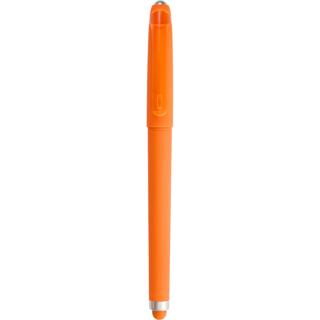Rovio Rolling Ball Fidget Pen with Stylus Full Color - Orange - Clip