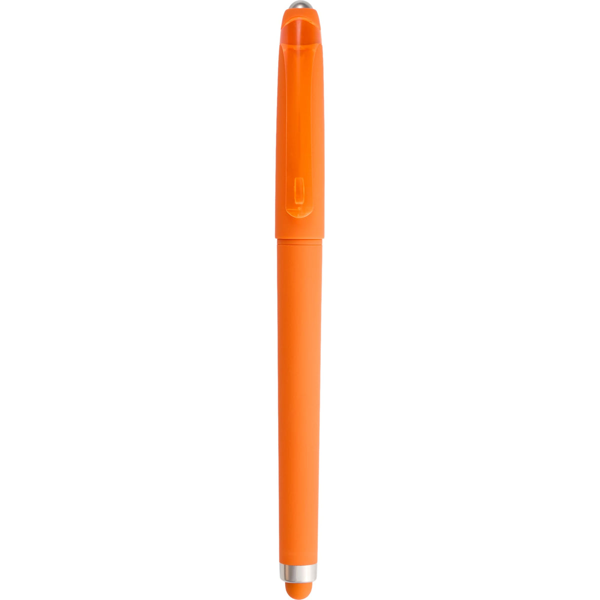 Rovio Rolling Ball Fidget Pen with Stylus Full Color - Orange - Clip