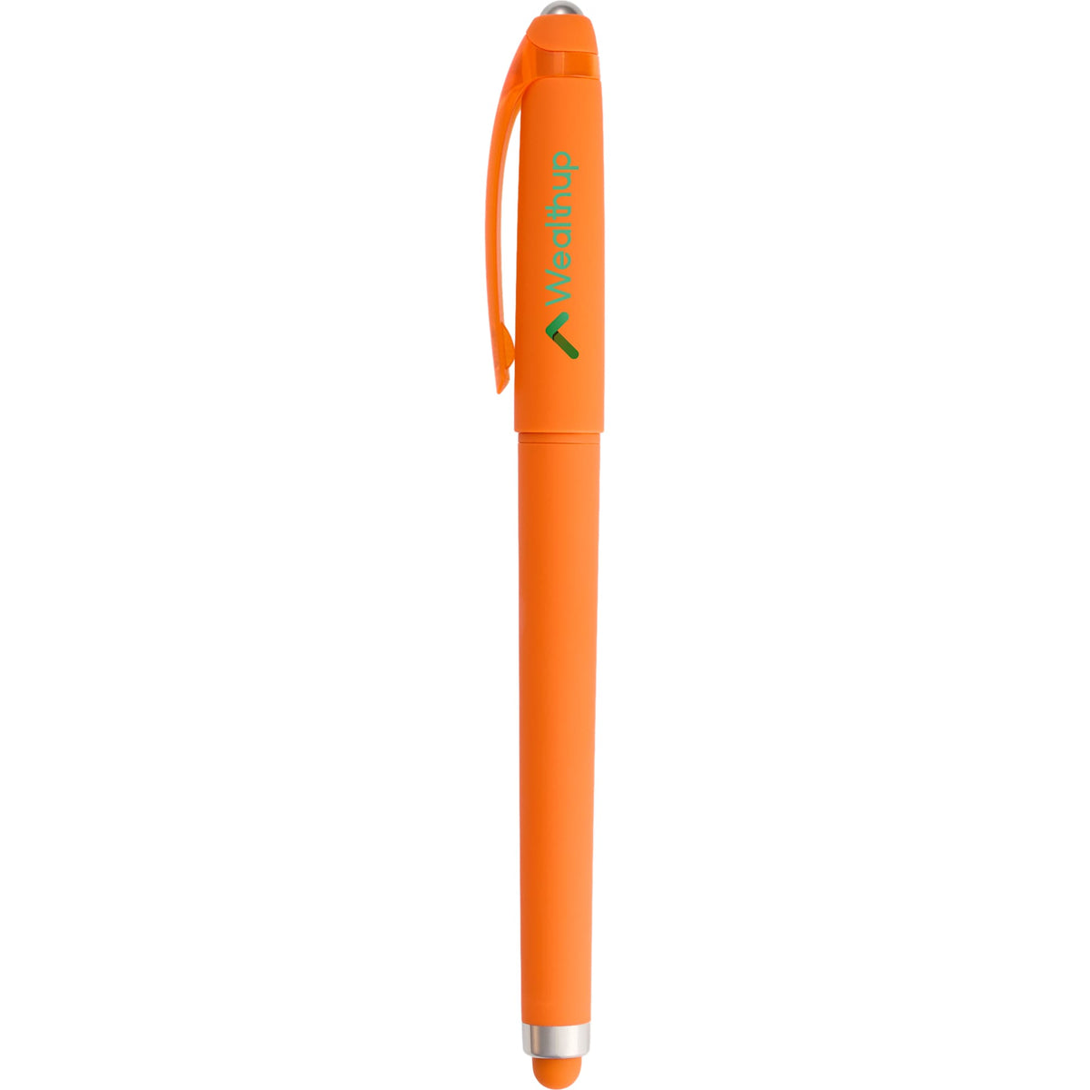 Rovio Rolling Ball Fidget Pen with Stylus Full Color - Orange - Front