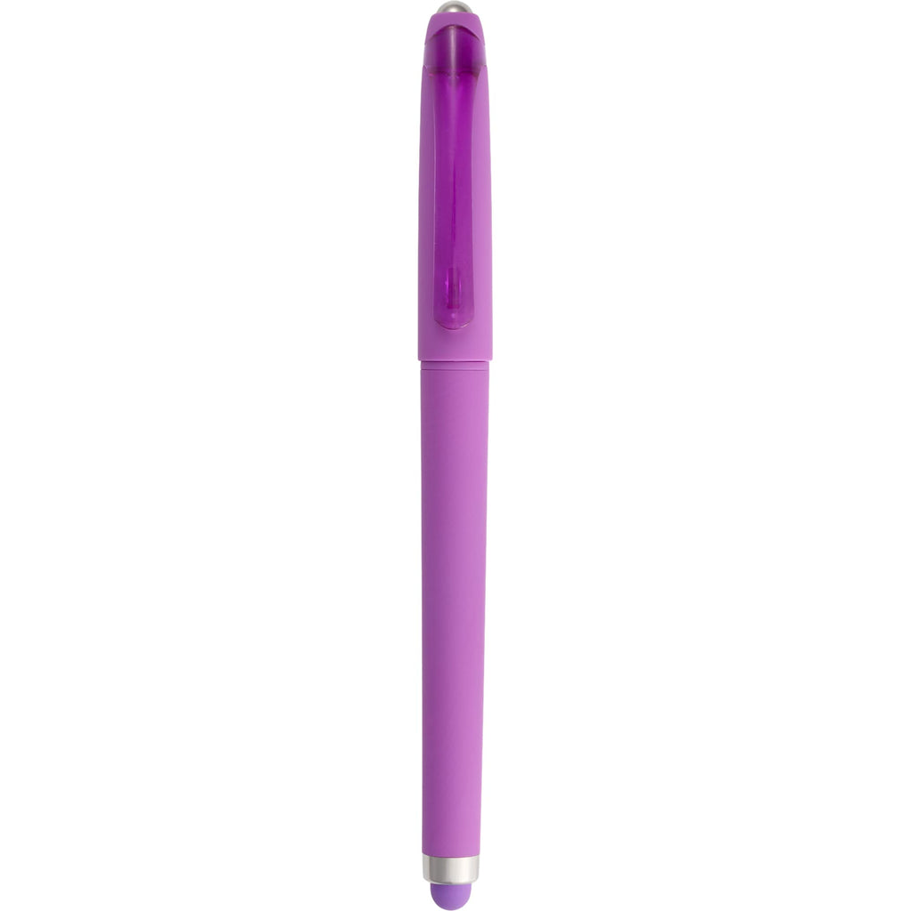 Rovio Rolling Ball Fidget Pen with Stylus Full Color - Purple - Clip