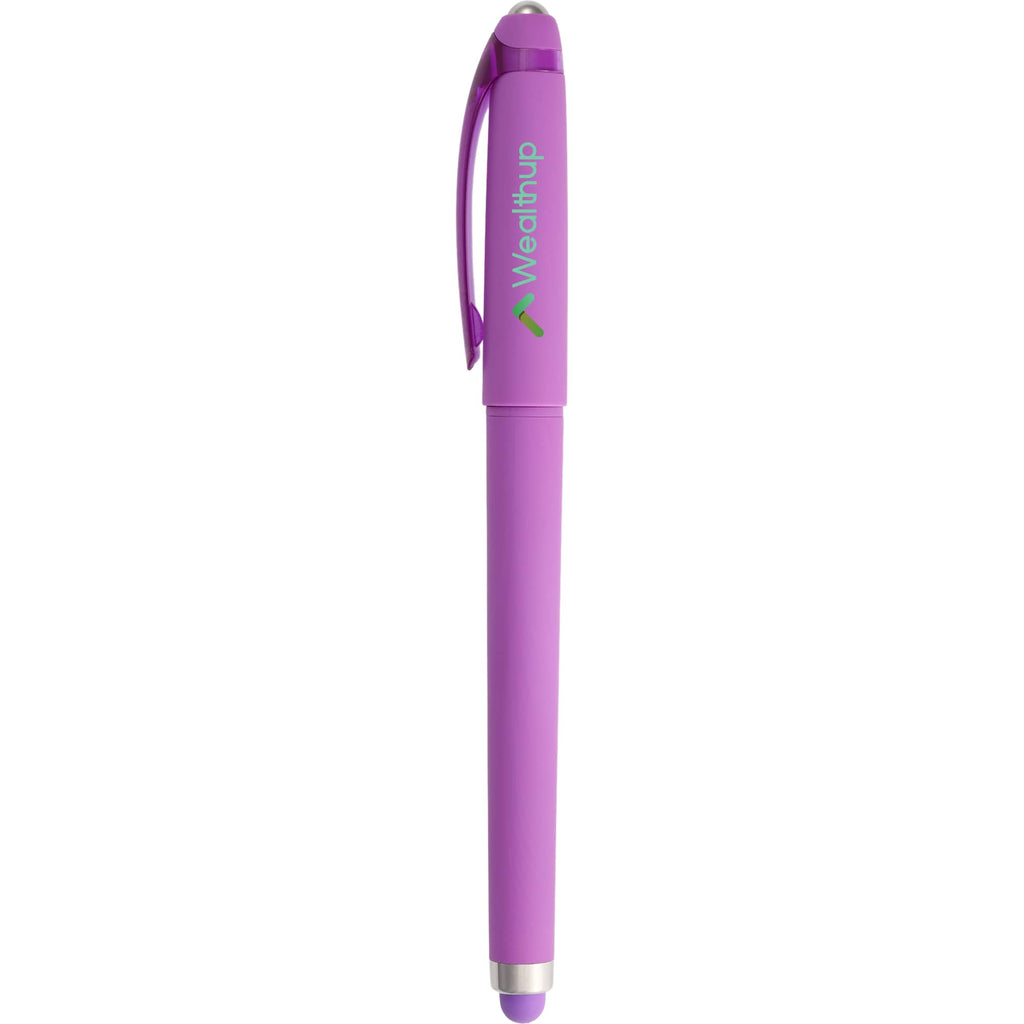 Rovio Rolling Ball Fidget Pen with Stylus Full Color - Purple - Front
