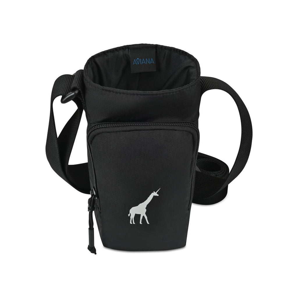 Rowan Bottle Sling Bag in Recycled Nylon Embroidery - Black - View 3