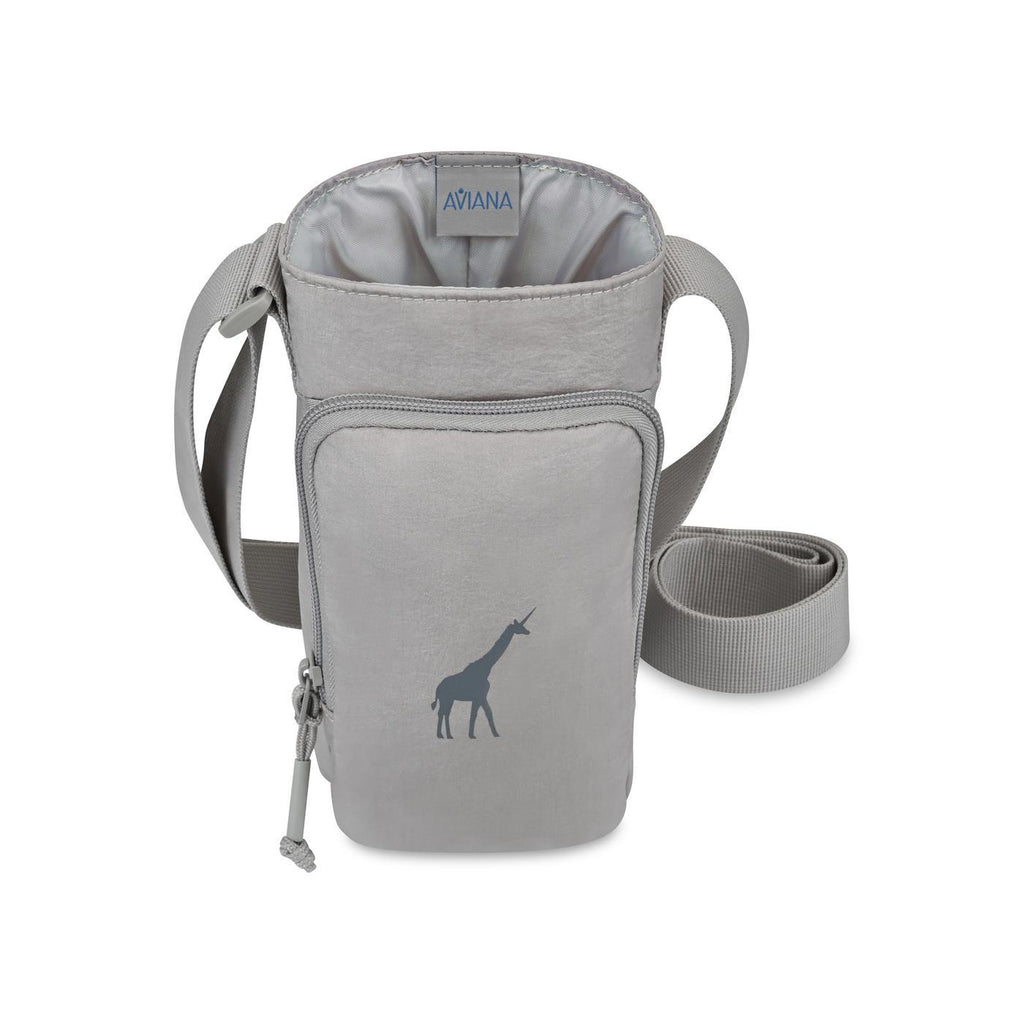 Rowan Bottle Sling Bag in Recycled Nylon Embroidery - Taupe - View 3