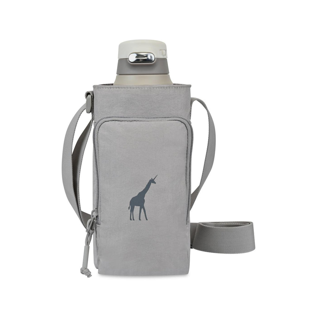 Rowan Bottle Sling Bag in Recycled Nylon - Taupe - View 1