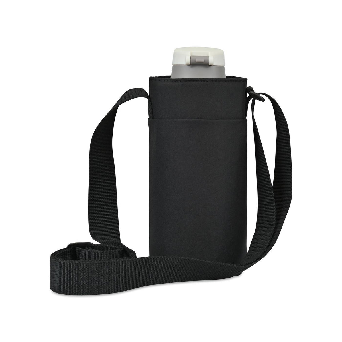 Rowan Bottle Sling Bag in Recycled Nylon Transfer - Black - View 4