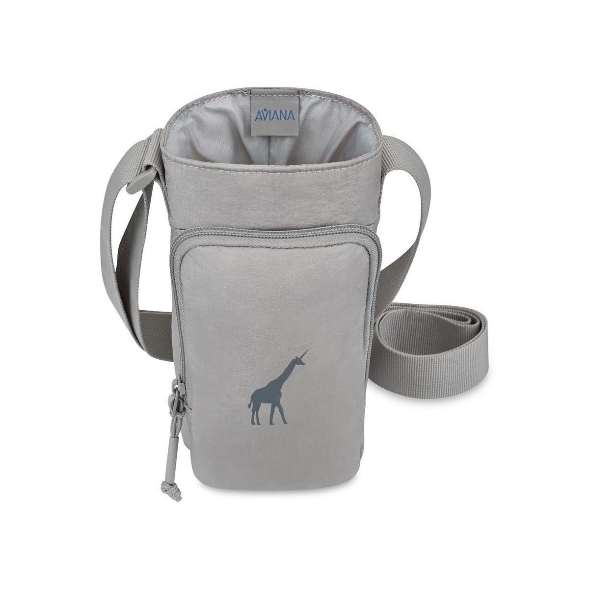 Rowan Bottle Sling Bag in Recycled Nylon Transfer - Taupe - View 3