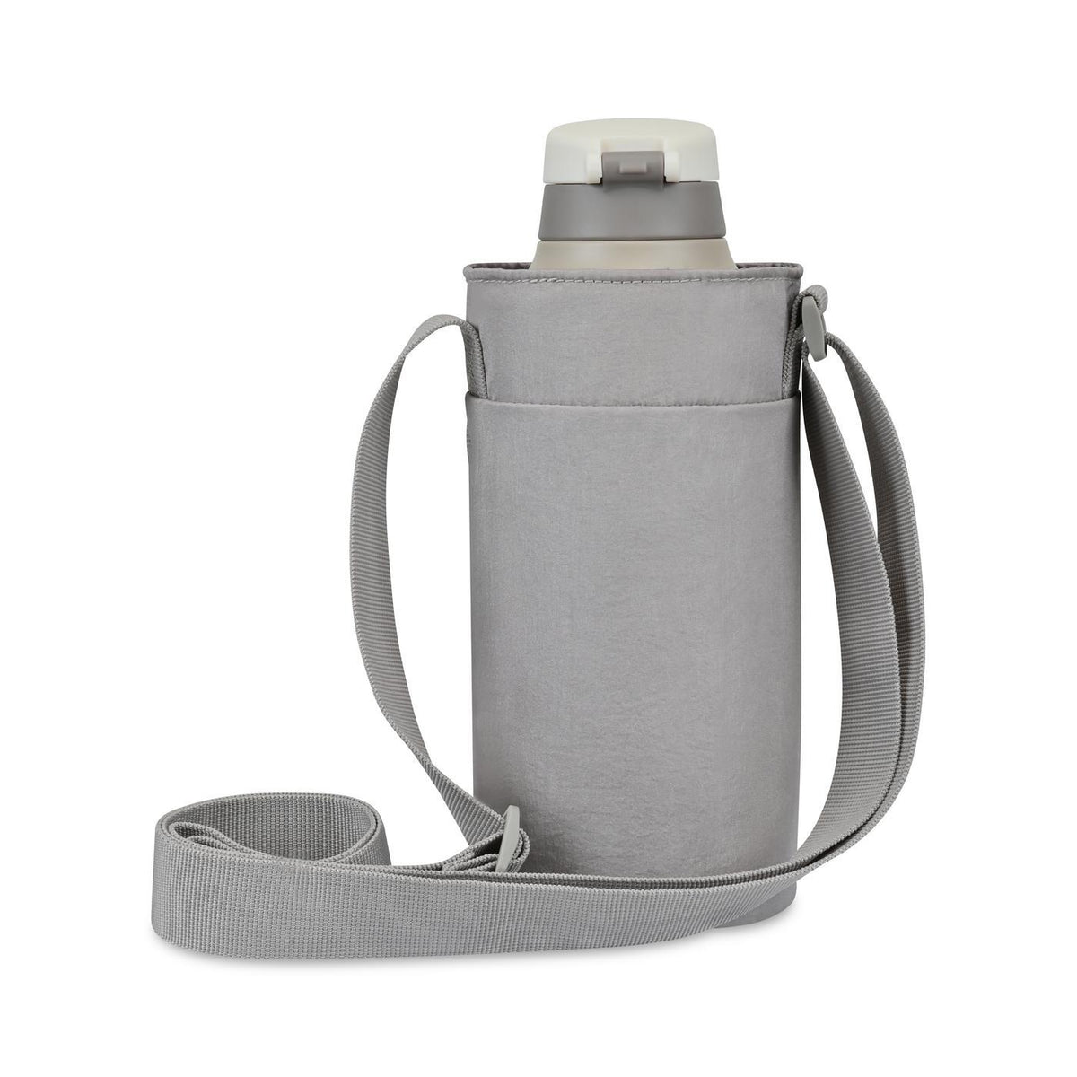 Rowan Bottle Sling Bag in Recycled Nylon Transfer - Taupe - View 4
