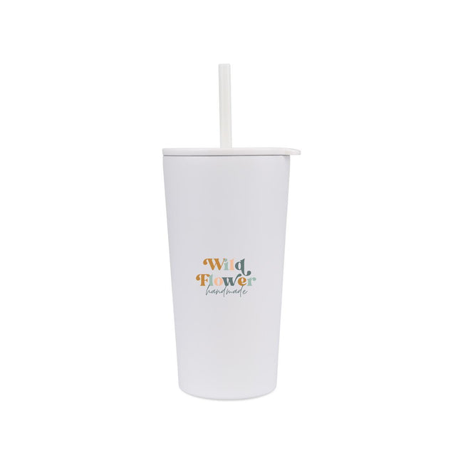 Rowan Recycled Stainless Steel Straw Tumbler, 17 oz Full Color
