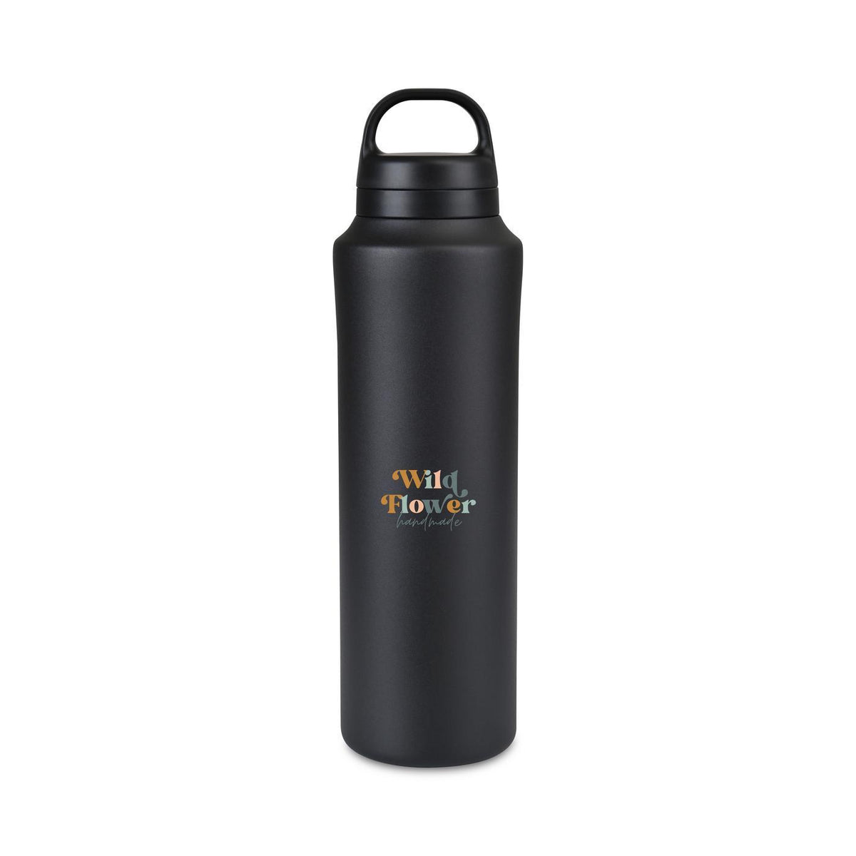 Rowan Recycled Stainless Steel Water Bottle, 25 oz Full Color - Black - View 1