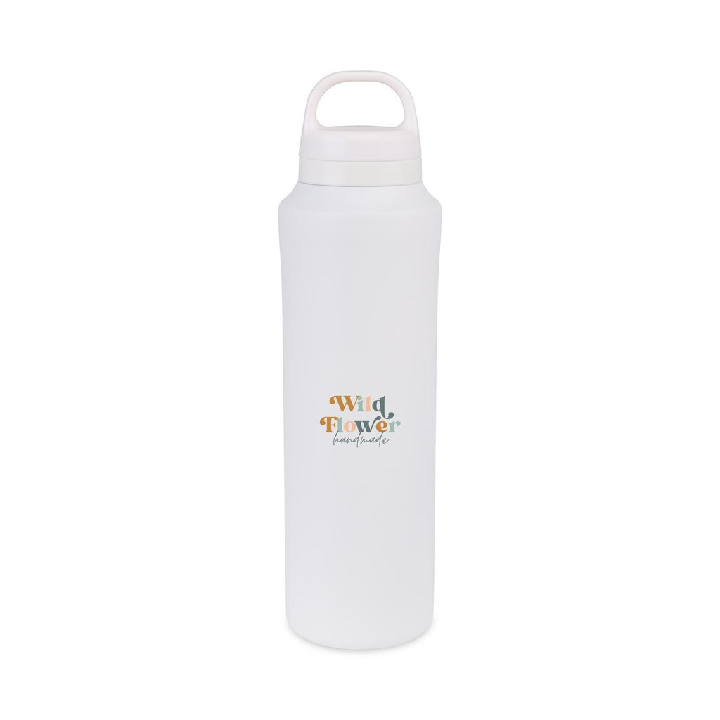 Rowan Recycled Stainless Steel Water Bottle, 25 oz Full Color - Marshmallow - View 1