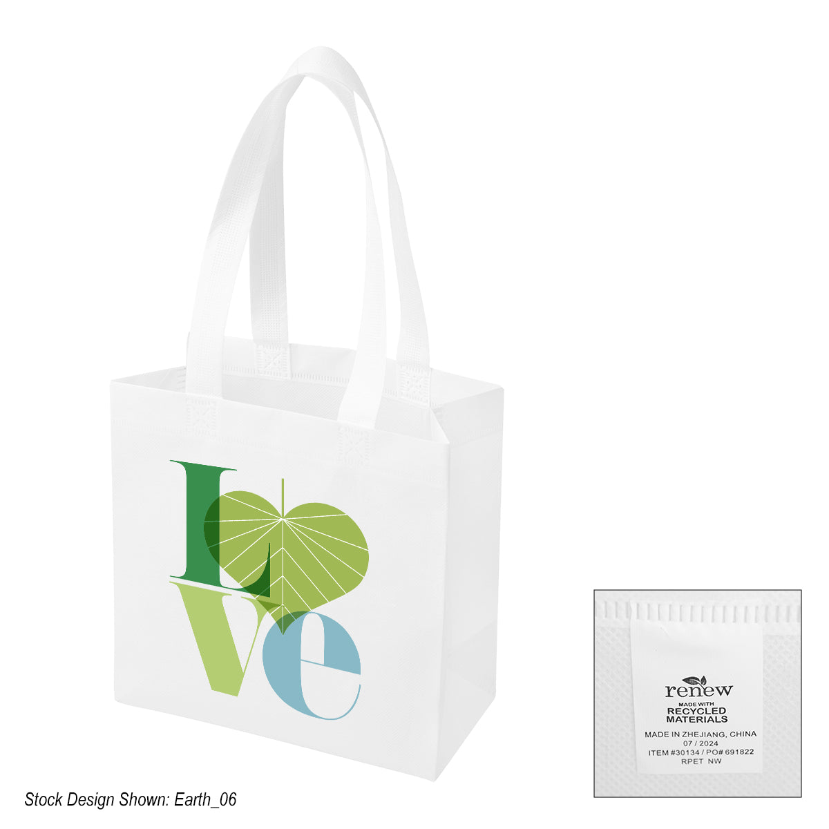 Rowan Shopper Tote Bag in Recycled PET, Non-Woven - Colorbrite