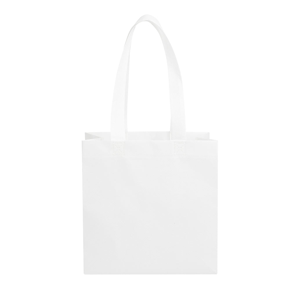 Rowan Shopper Tote Bag in Recycled PET, Non-Woven - White - Front