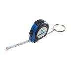 Rubber Tape Measure Key Tag, Laminated Label - Blue - Full Color on a White Label