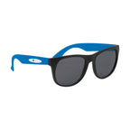 Rubberized Sunglasses for Youth - Blue - Silk Screen