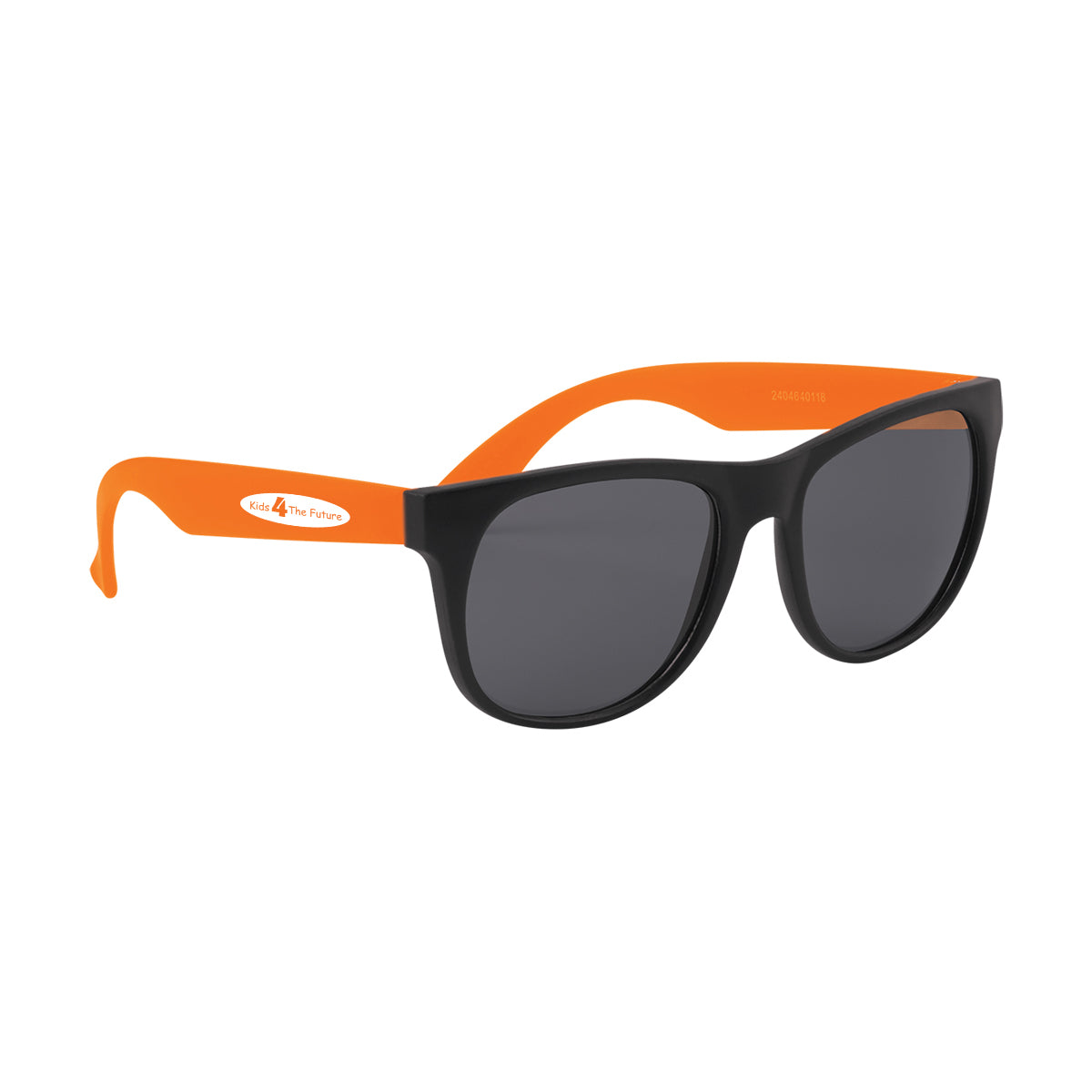 Rubberized Sunglasses for Youth - Orange - Silk Screen