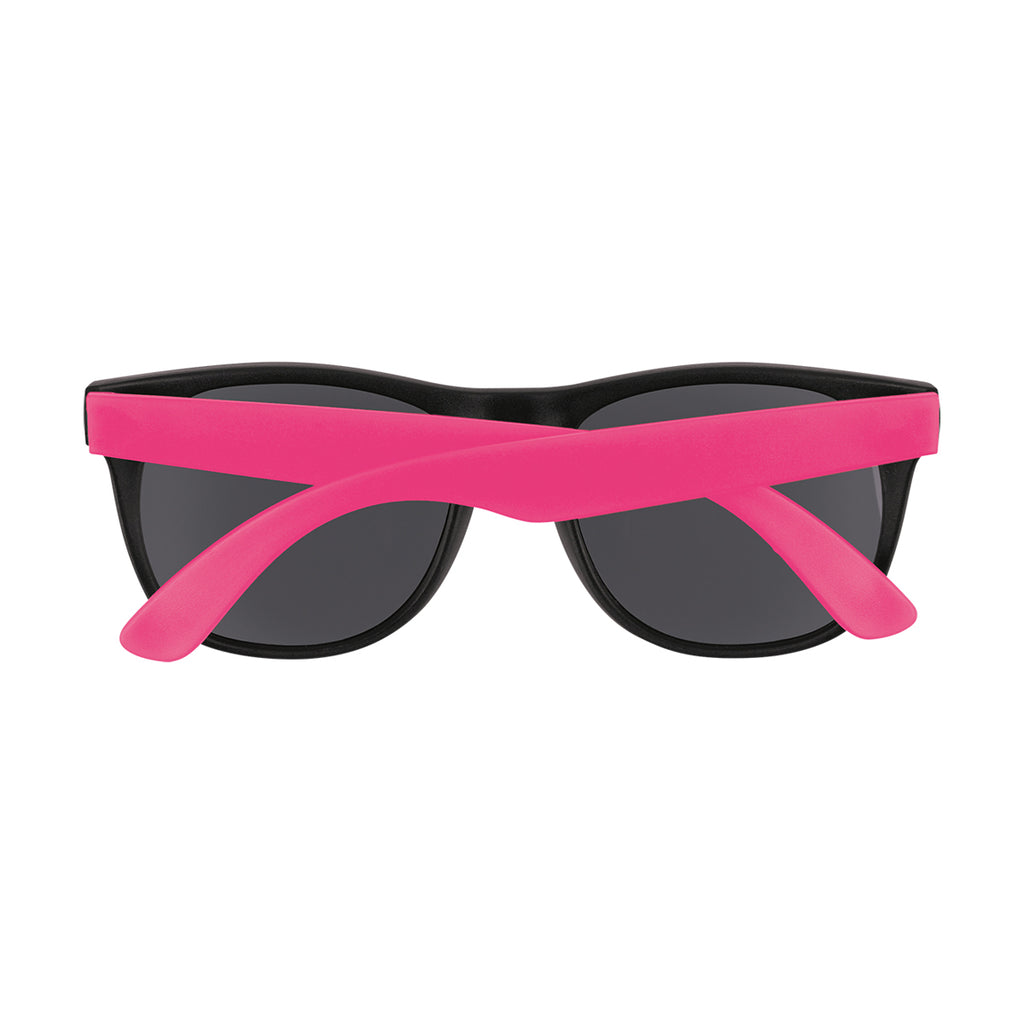 Rubberized Sunglasses for Youth - Pink - Back