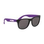 Rubberized Sunglasses for Youth - Purple - Silk Screen
