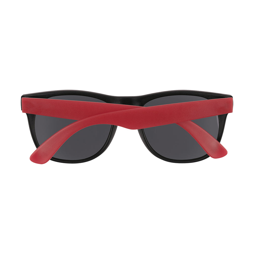 Rubberized Sunglasses for Youth - Red - Back