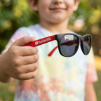 Rubberized Sunglasses for Youth - Red - Lifestyle_Silkscreen