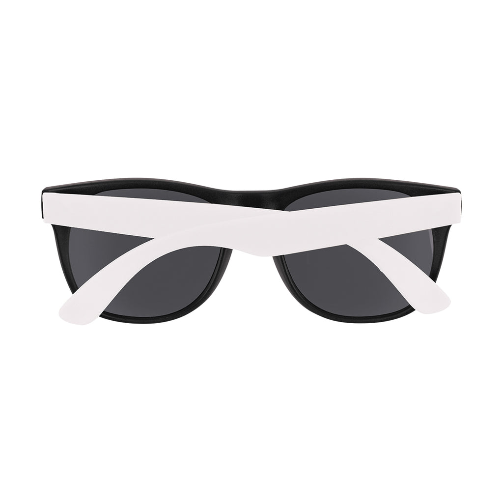 Rubberized Sunglasses for Youth - White - Back