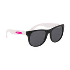 Rubberized Sunglasses for Youth - White - Silk Screen