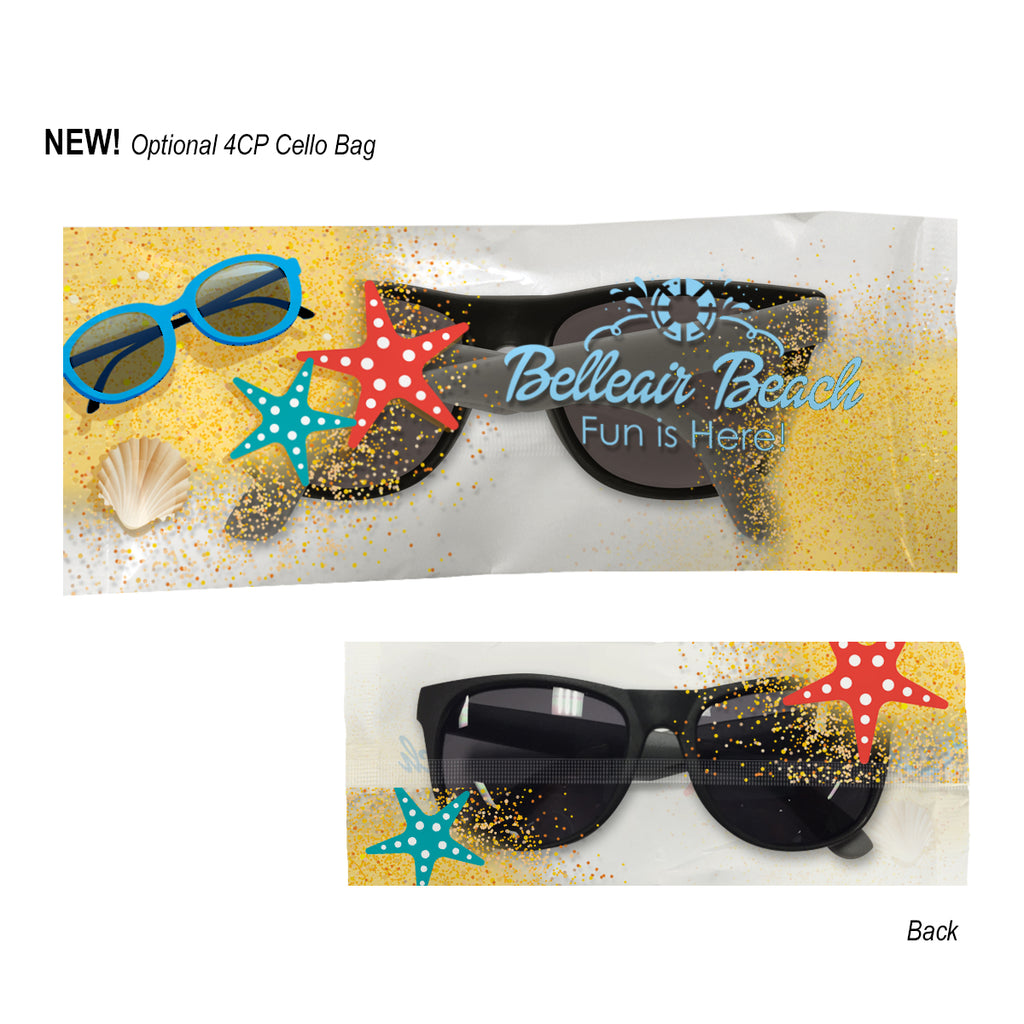 Rubberized Sunglasses, Mirrored - Optional_Cellobag_Clear_4CP