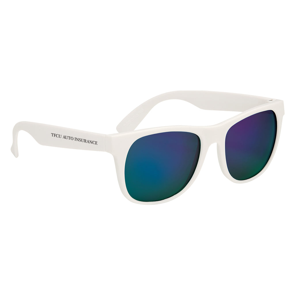 Rubberized Sunglasses, Mirrored - Silk Screen