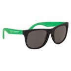 Rubberized Sunglasses, Recycled - Green - Silk Screen