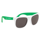 Rubberized Sunglasses, Recycled - Green - Silk Screen