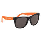 Rubberized Sunglasses, Recycled - Orange - Silk Screen