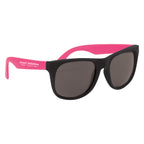 Rubberized Sunglasses, Recycled - Pink - Silk Screen